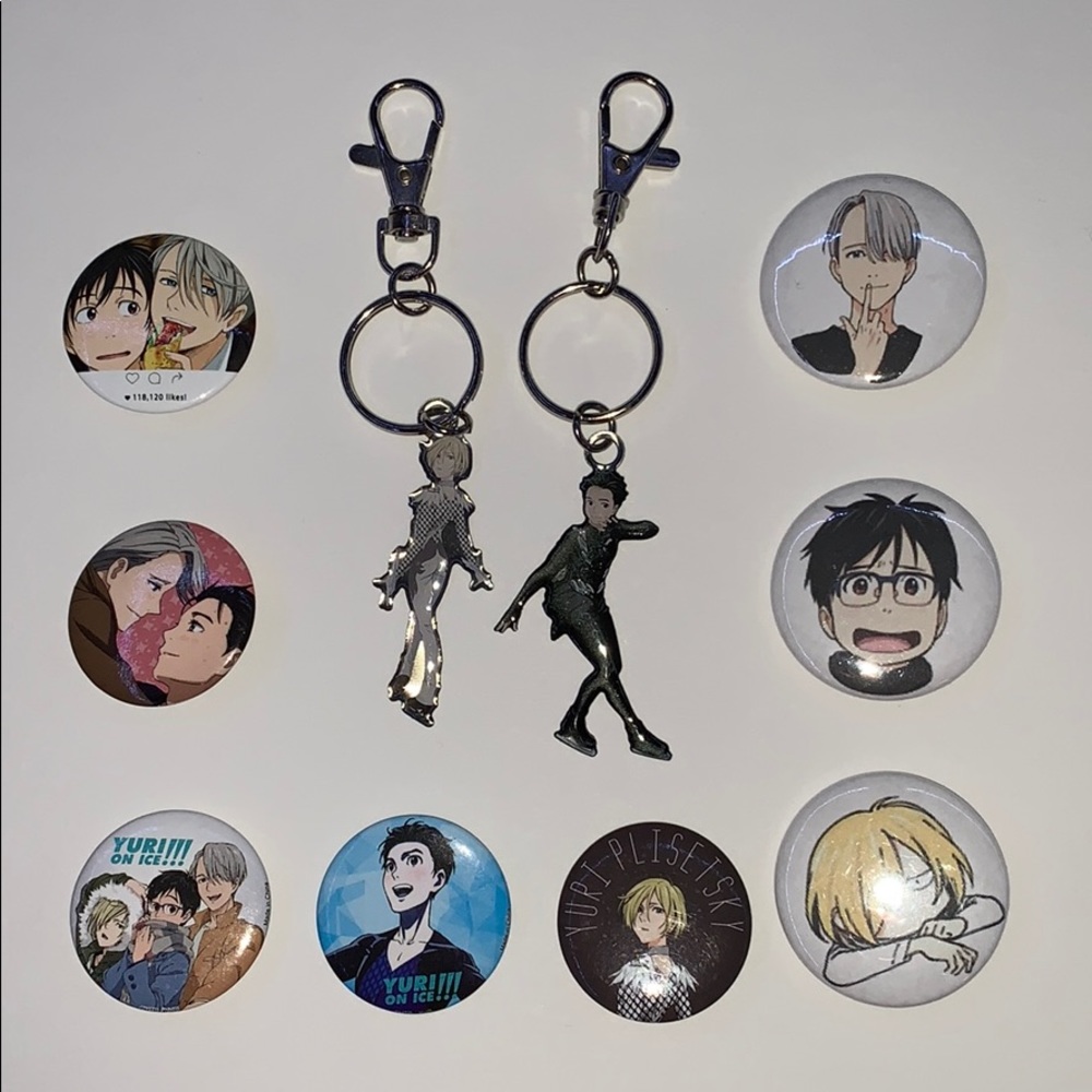 Yuri on Ice!!! Anime Pins & key chains MULTI PACK